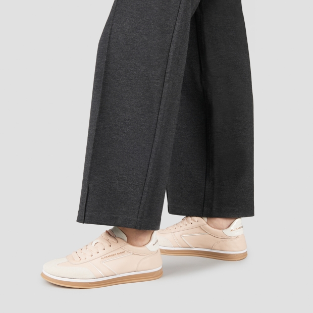 Sneakers Alexander Smith thames donna in pelle rosa chiaro con dettagli in suede - 2