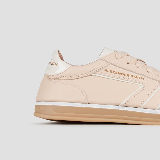 Sneakers Alexander Smith thames donna in pelle rosa chiaro con dettagli in suede - 3