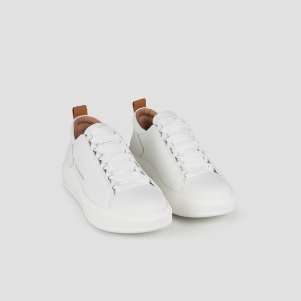 Sneakers Alexander Smith wembley uomo alta frequenza in nappa bianca - 4