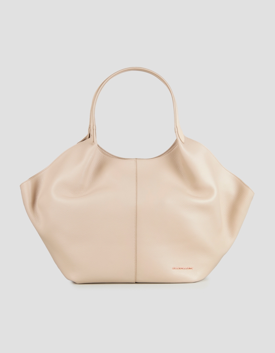 Sneakers Alexander Smith rachel large borsa a spalla in pelle bottalata avorio - 1