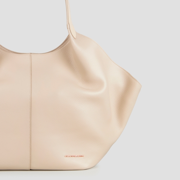 Sneakers Alexander Smith rachel large borsa a spalla in pelle bottalata avorio - 5