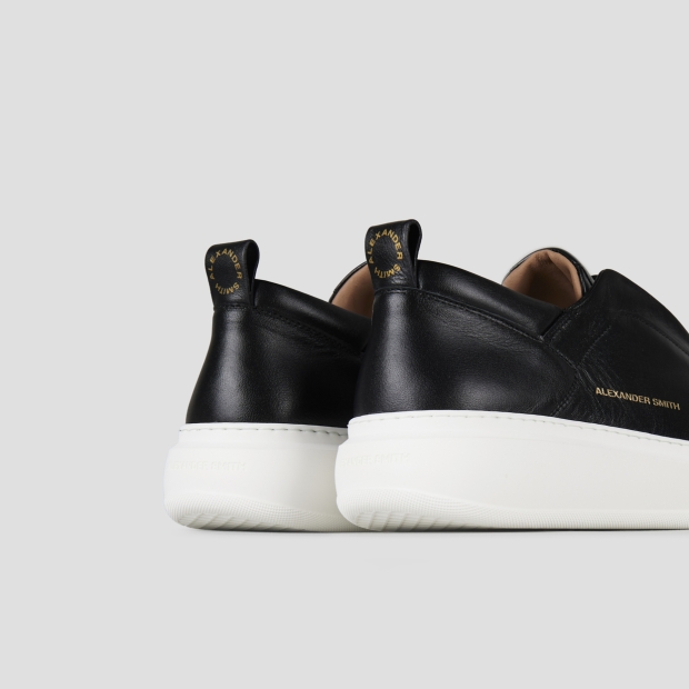 Sneakers Alexander Smith wembley slip-on uomo in nappa nera - 5