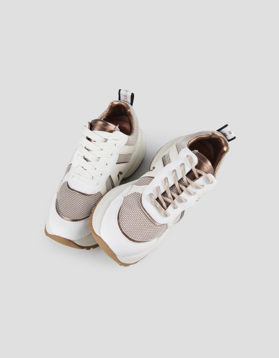 Sneakers Alexander Smith victoria donna in tessuto tecnico bronzo con dettagli laminati - 2
