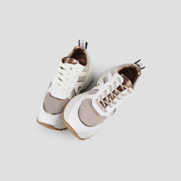 Sneakers Alexander Smith victoria donna in tessuto tecnico bronzo con dettagli laminati - 2