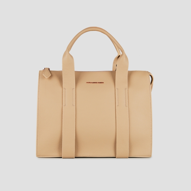 Sneakers Alexander Smith jane medium borsa a mano in pelle bottalata camel - 1