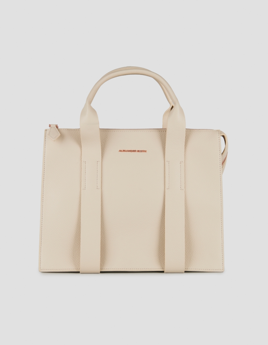 Sneakers Alexander Smith jane medium borsa a mano in pelle bottalata sabbia - 1