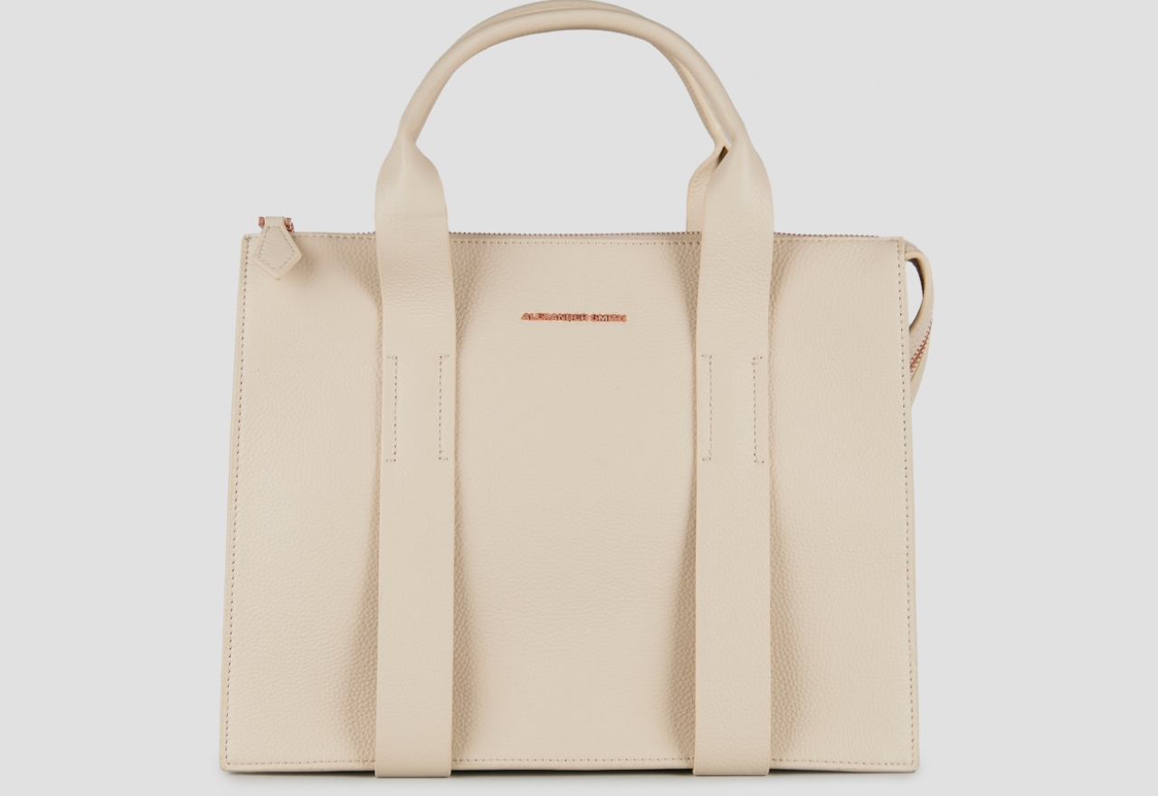 Sneakers Alexander Smith jane medium borsa a mano in pelle bottalata sabbia - 1