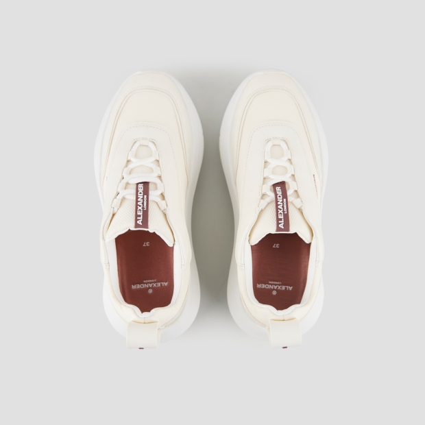 Sneakers Alexander Smith eclipse donna in pelle avorio e tessuto tecnico - 6