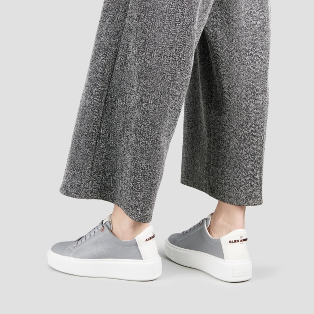 Sneakers Alexander Smith london donna in pelle avio e tallone bianco - 2