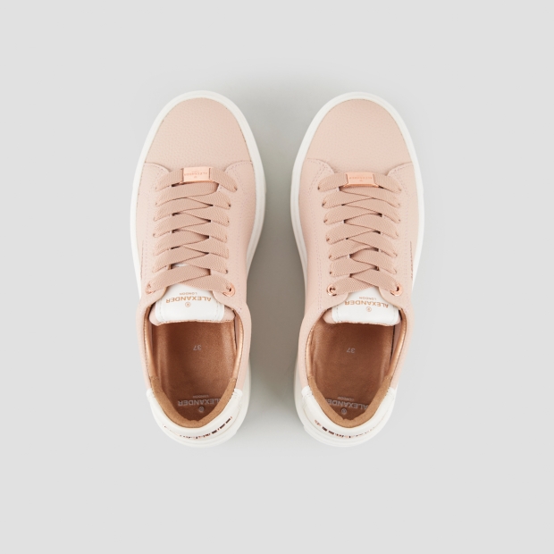 Sneakers Alexander Smith london donna in pelle rosa e tallone bianco - 6