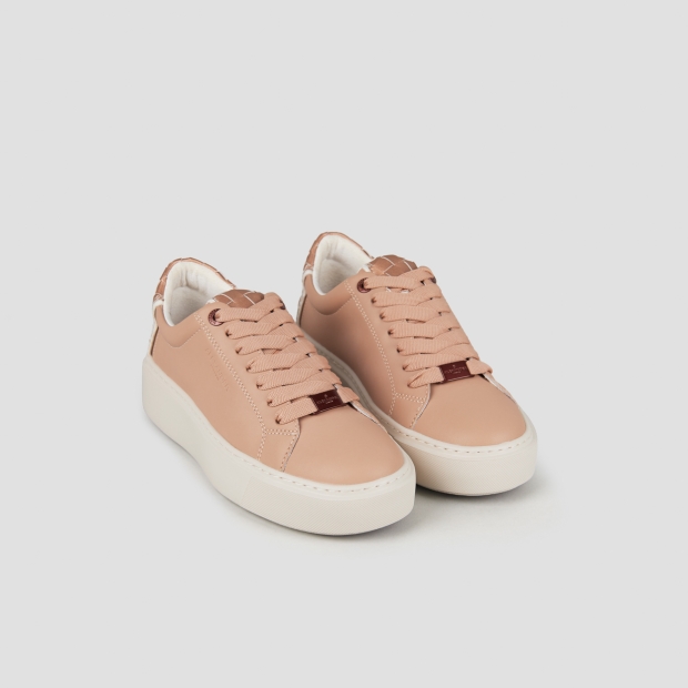 Sneakers Alexander Smith london donna in pelle rosa e tallone in pelle intrecciata - 4