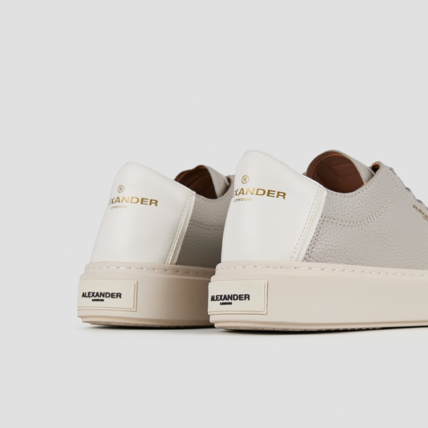 Sneakers Alexander Smith london uomo decostruita in pelle bottalata grigio chiaro e tallone bianco - 5