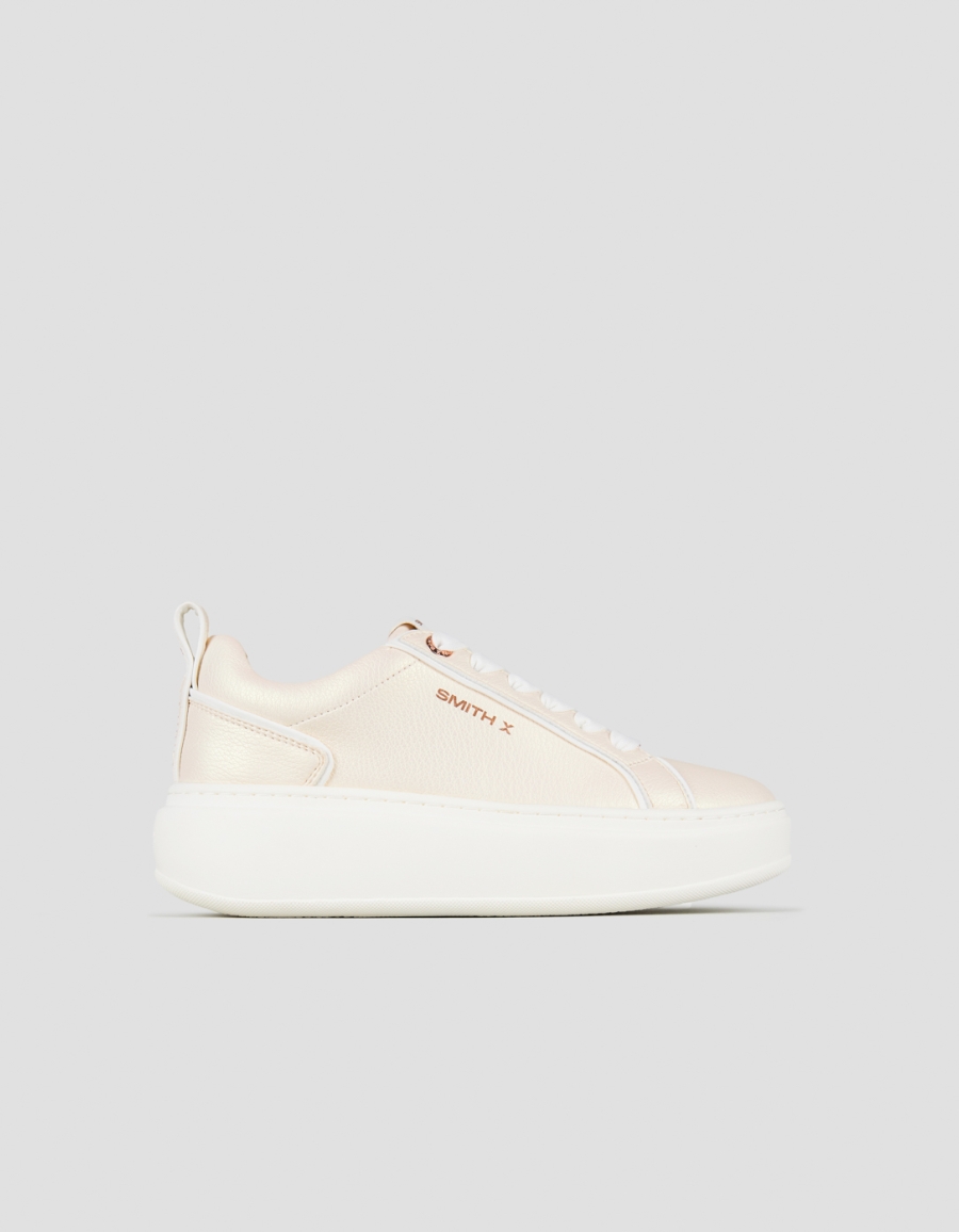 Sneakers Alexander Smith stone donna in crema effetto perlato - 1