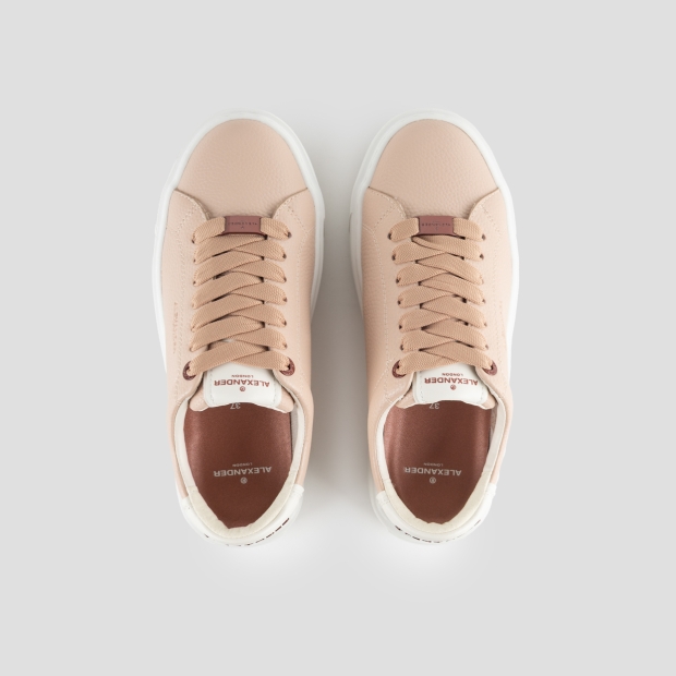 Sneakers Alexander Smith london donna in pelle rosa e tallone bianco - 6