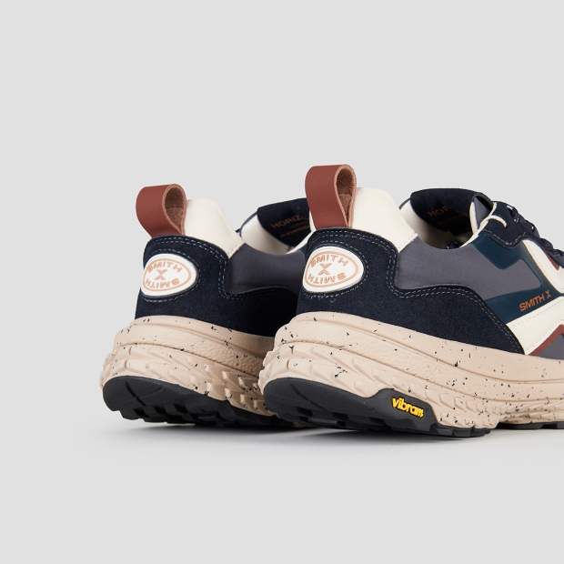 Sneakers Alexander Smith horizon uomo in suede blu e ripstop grigio con suola vibram - 5