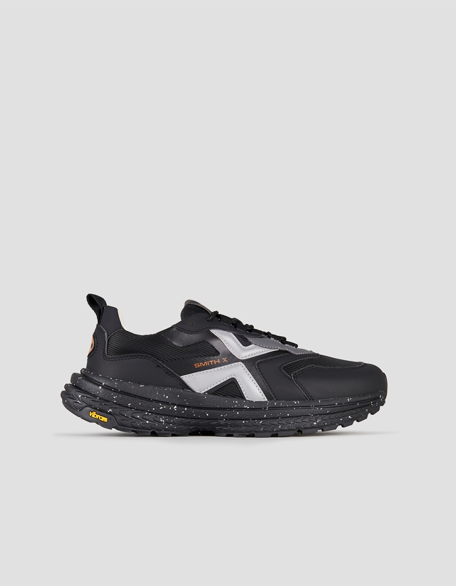Sneakers Alexander Smith horizon uomo in tessuto tecnico nero e suola vibram nera - 1