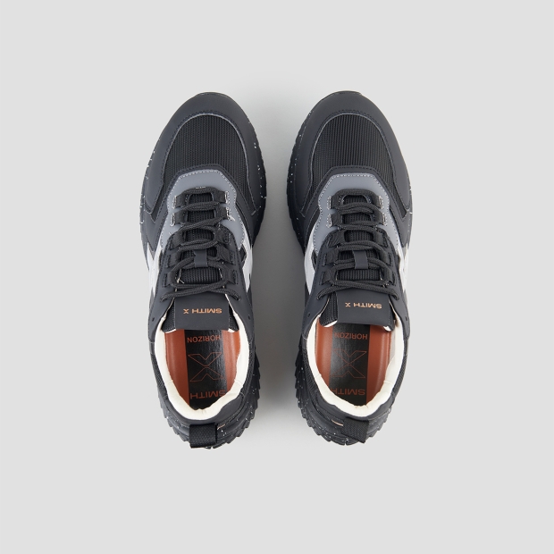 Sneakers Alexander Smith horizon uomo in tessuto tecnico nero e suola vibram nera - 6