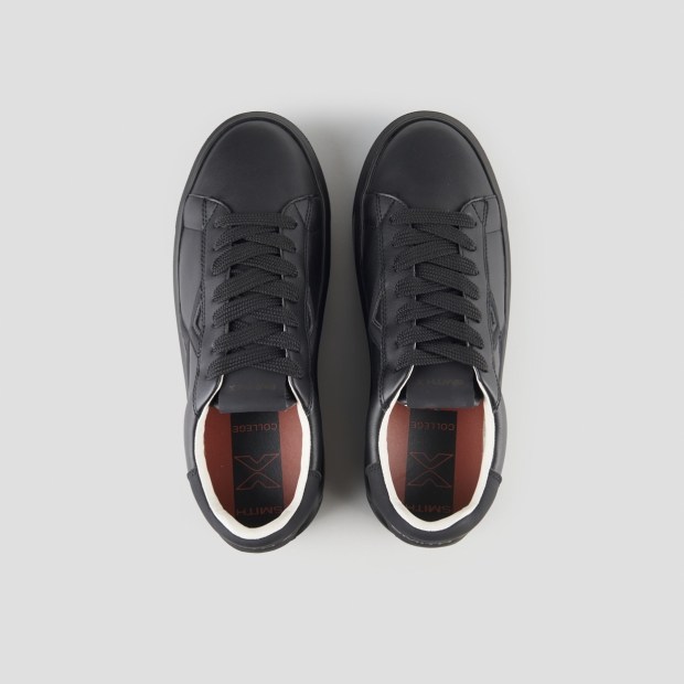 Sneakers Alexander Smith college uomo in nero con suola nera - 6