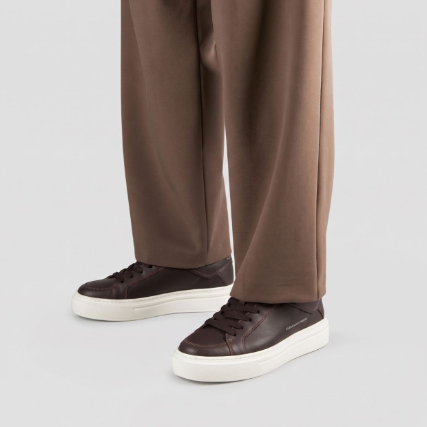 Sneakers Alexander Smith regent uomo in pelle di capra marrone scuro - 2