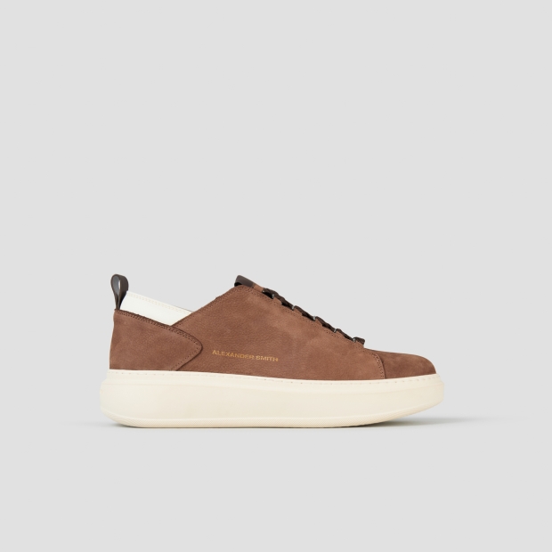 Sneakers Alexander Smith wembley uomo decostruita in nabuck bottalato marrone - 1