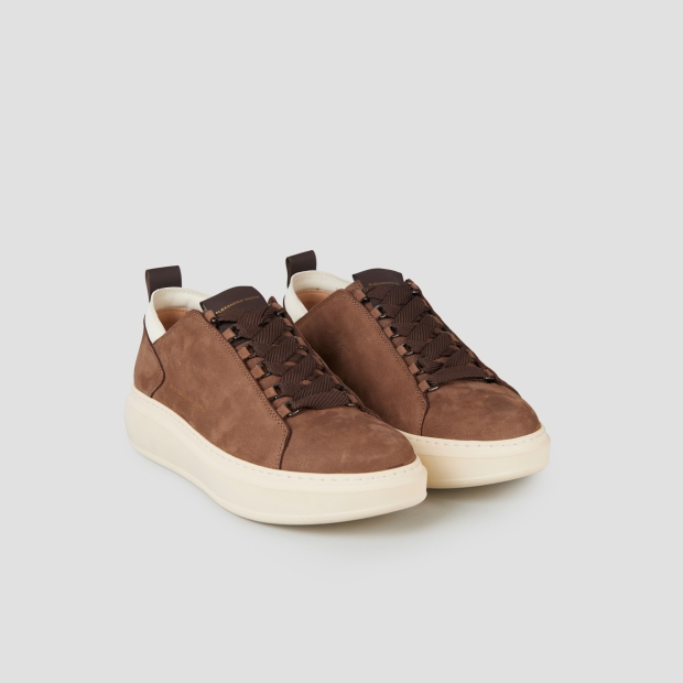 Sneakers Alexander Smith wembley uomo decostruita in nabuck bottalato marrone - 4