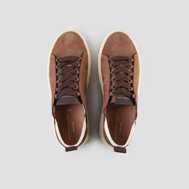 Sneakers Alexander Smith wembley uomo decostruita in nabuck bottalato marrone - 6