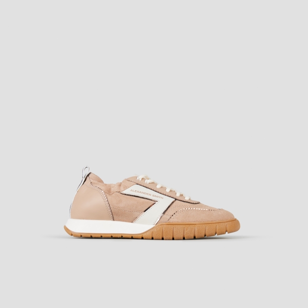 Sneakers Alexander Smith abbey donna in pelle e suede beige - 1