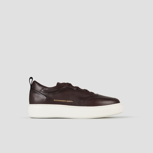 Sneakers Alexander Smith york uomo in pelle spazzolata marrone - 1