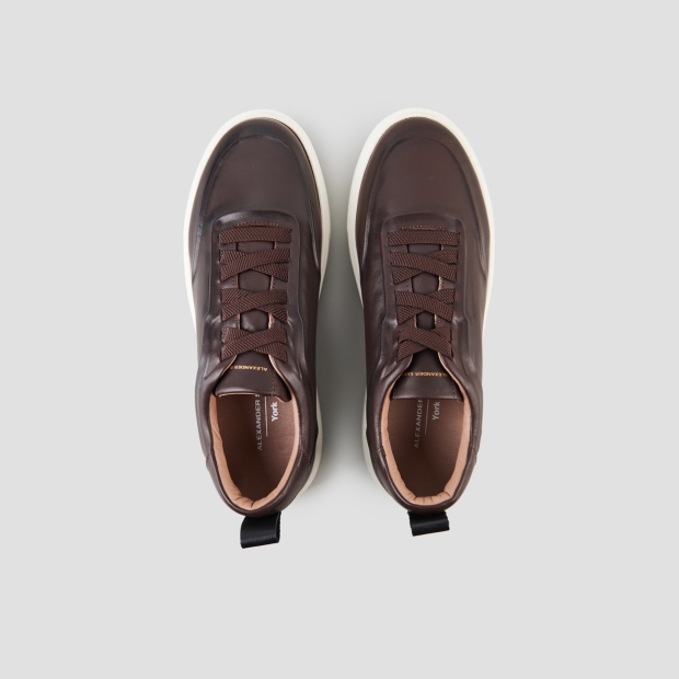 Sneakers Alexander Smith york uomo in pelle spazzolata marrone - 5