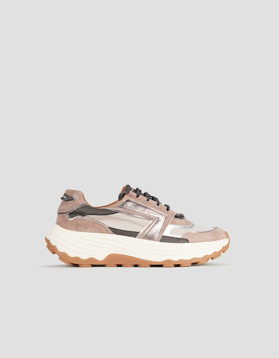 Sneakers Alexander Smith windsor donna in camoscio e rip-stop beige - 1