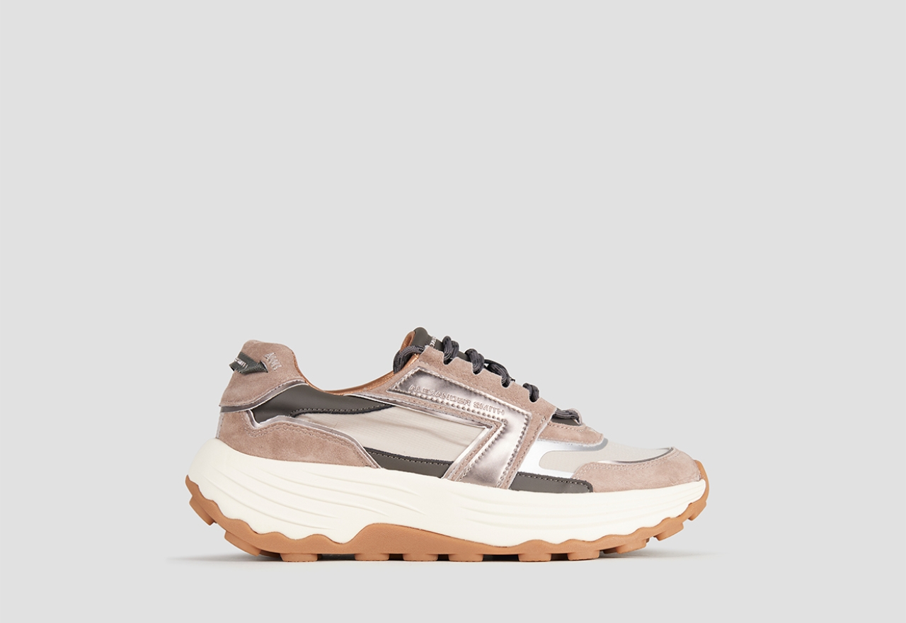 Sneakers Alexander Smith windsor donna in camoscio e rip-stop beige - 1