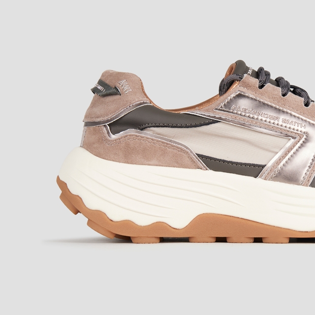 Sneakers Alexander Smith windsor donna in camoscio e rip-stop beige - 3