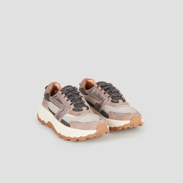 Sneakers Alexander Smith windsor donna in camoscio e rip-stop beige - 4