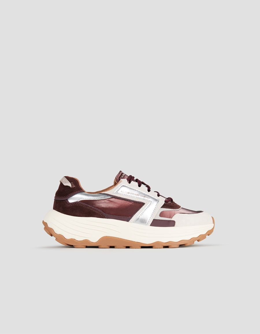Sneakers Alexander Smith windsor donna in pelle e nylon bordeaux - 1