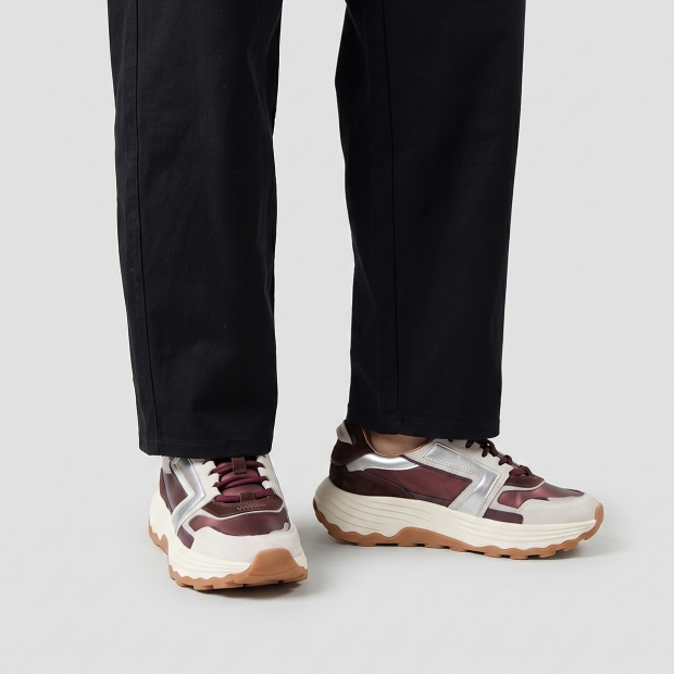 Sneakers Alexander Smith windsor donna in pelle e nylon bordeaux - 2