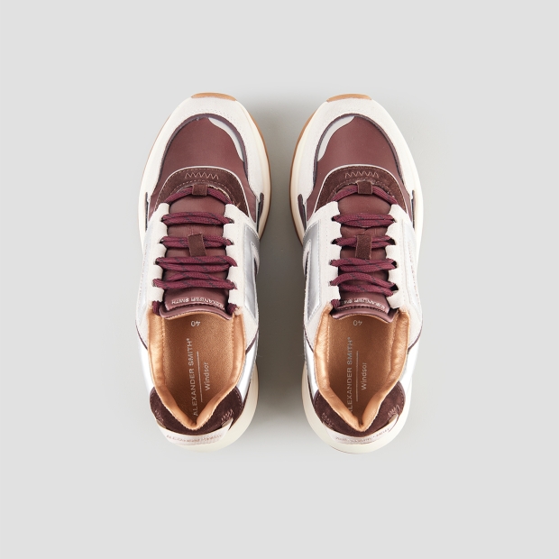 Sneakers Alexander Smith windsor donna in pelle e nylon bordeaux - 6