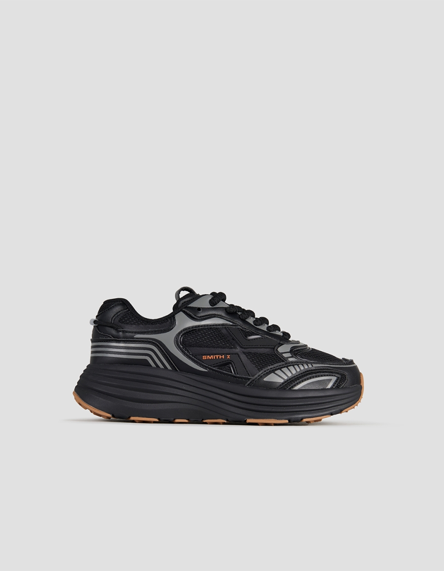 Sneakers Alexander Smith storm donna in nero con suola nera - 1