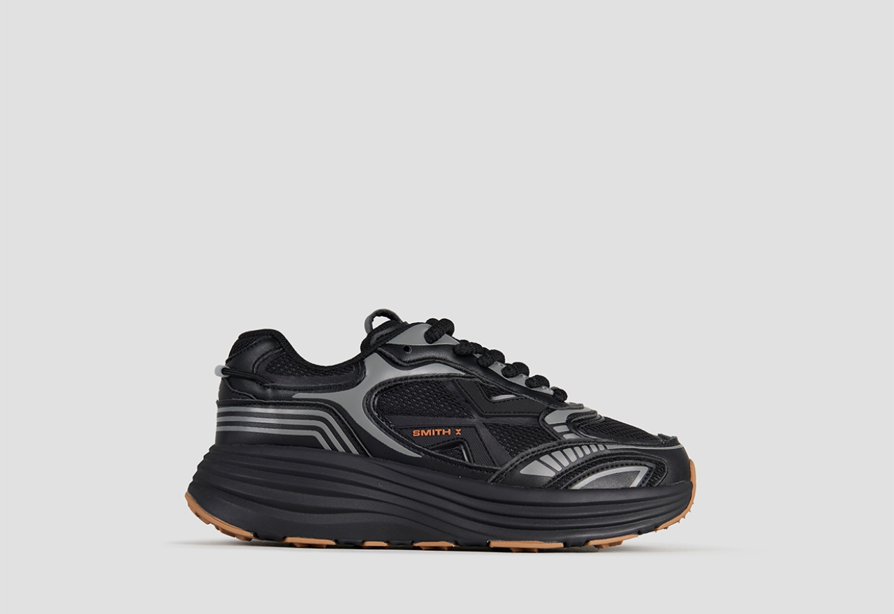 Sneakers Alexander Smith storm donna in nero con suola nera - 1