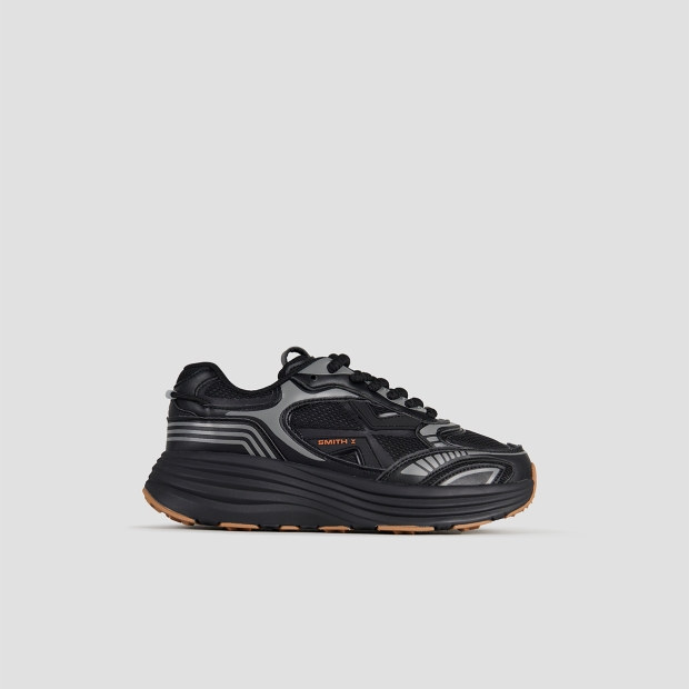 Sneakers Alexander Smith storm donna in nero con suola nera - 1