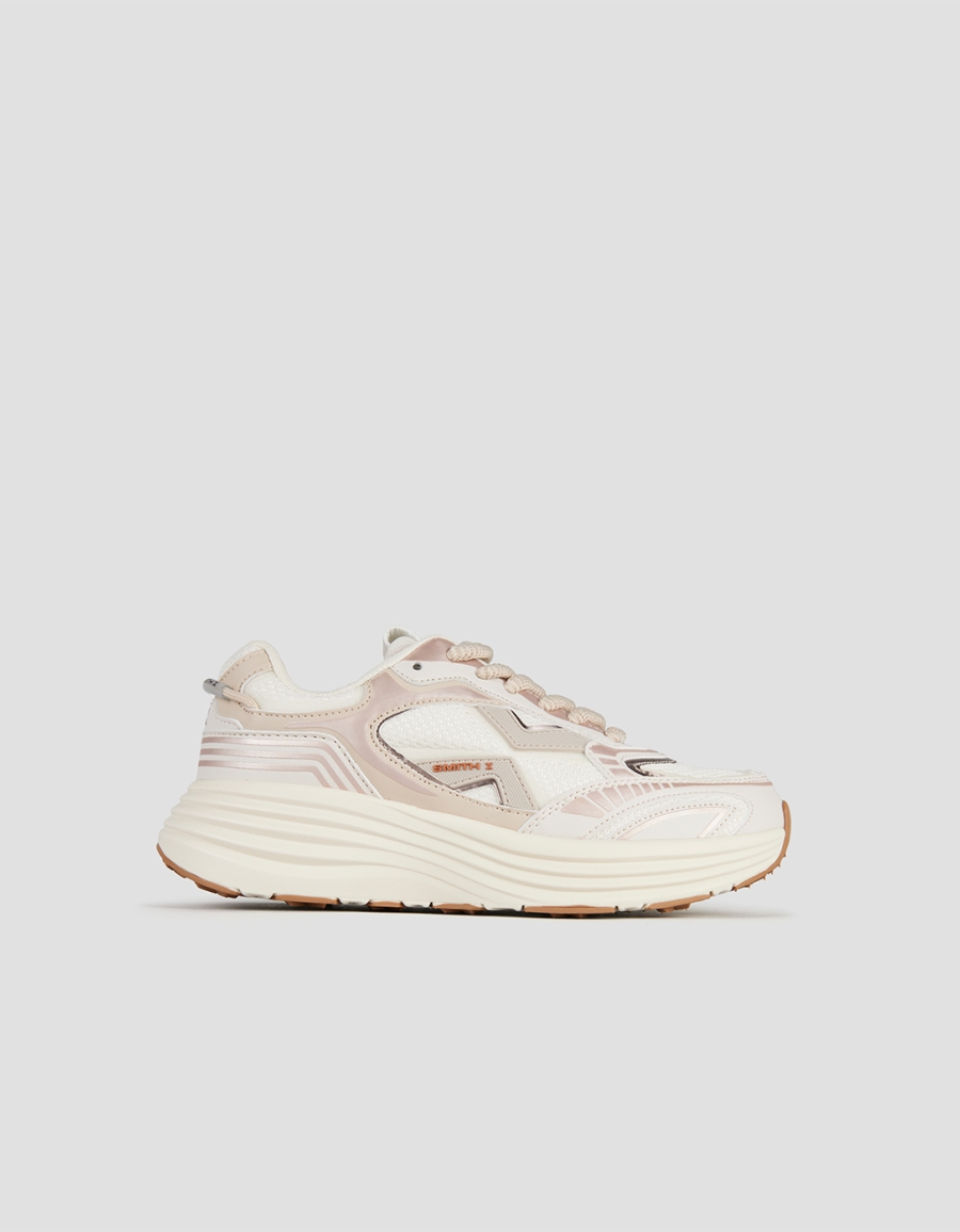 Sneakers Alexander Smith storm donna in avorio con inserti platino - 1