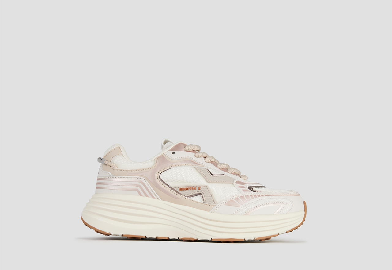 Sneakers Alexander Smith storm donna in avorio con inserti platino - 1
