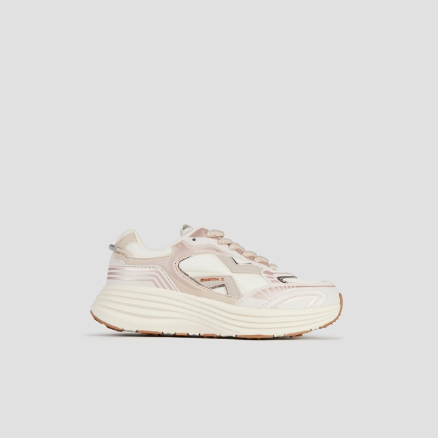 Sneakers Alexander Smith storm donna in avorio con inserti platino - 1