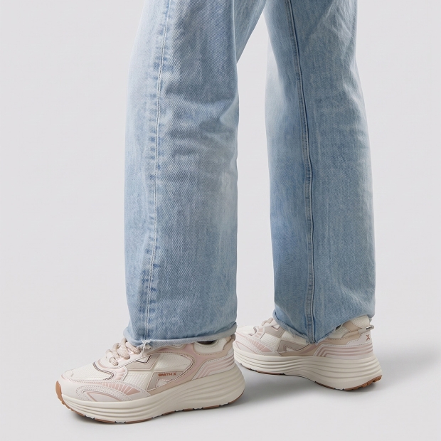 Sneakers Alexander Smith storm donna in avorio con inserti platino - 2