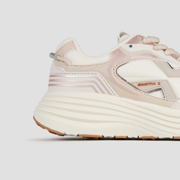 Sneakers Alexander Smith storm donna in avorio con inserti platino - 3