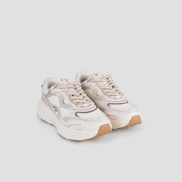 Sneakers Alexander Smith storm donna in avorio con inserti platino - 4
