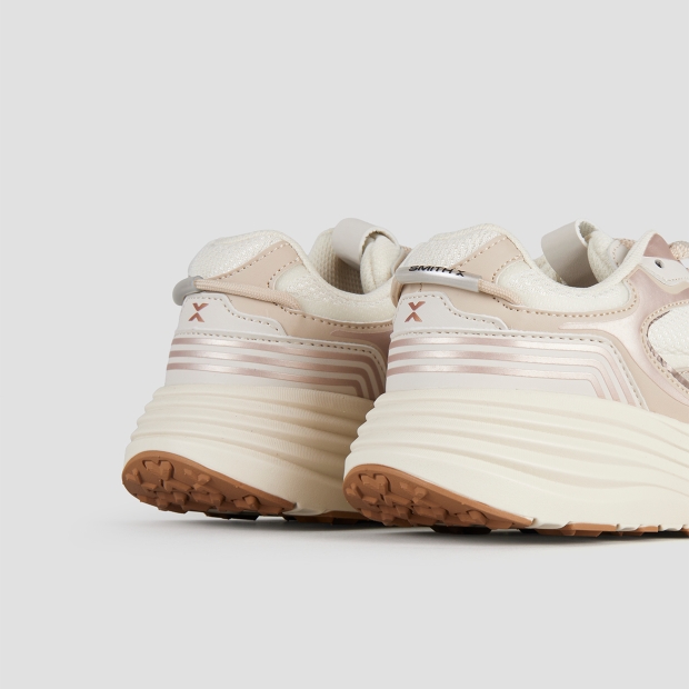 Sneakers Alexander Smith storm donna in avorio con inserti platino - 5