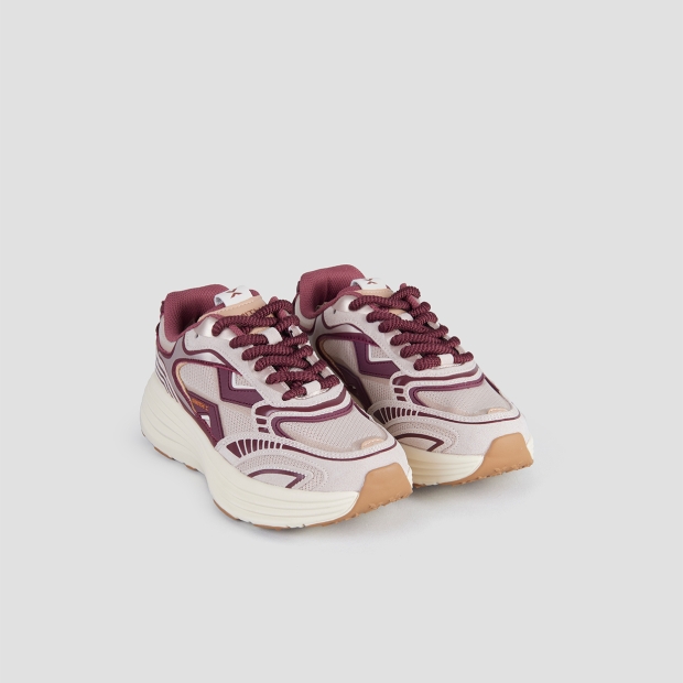 Sneakers Alexander Smith storm donna in suede rosa e inserti bordeaux - 4
