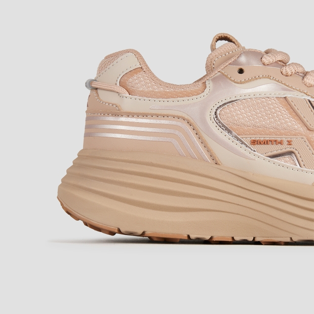 Sneakers Alexander Smith storm donna in beige con inserti avorio e suola beige - 3