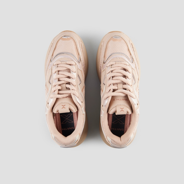 Sneakers Alexander Smith storm donna in beige con inserti avorio e suola beige - 6