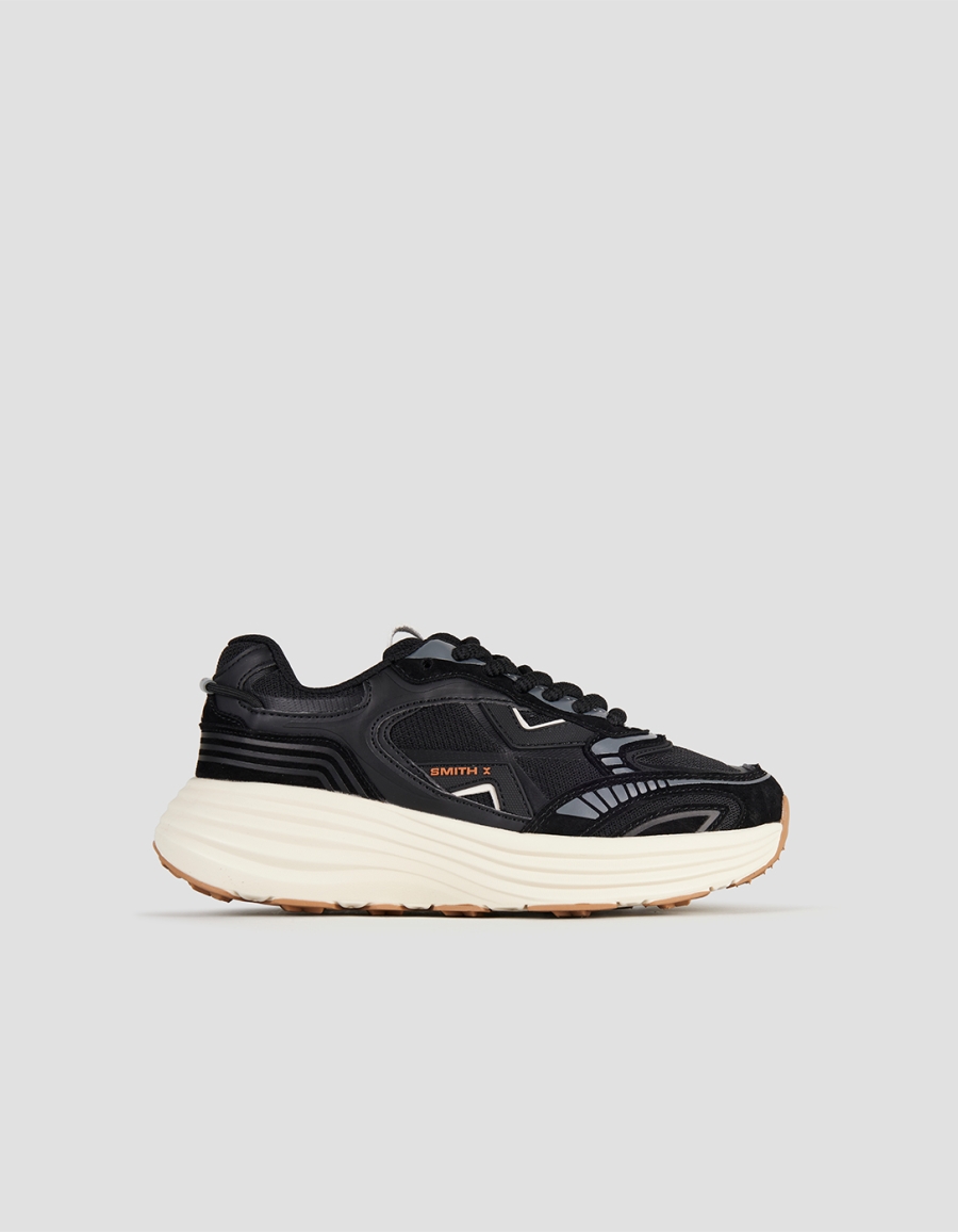 Sneakers Alexander Smith storm donna in suede e tessuto tecnico nero - 1